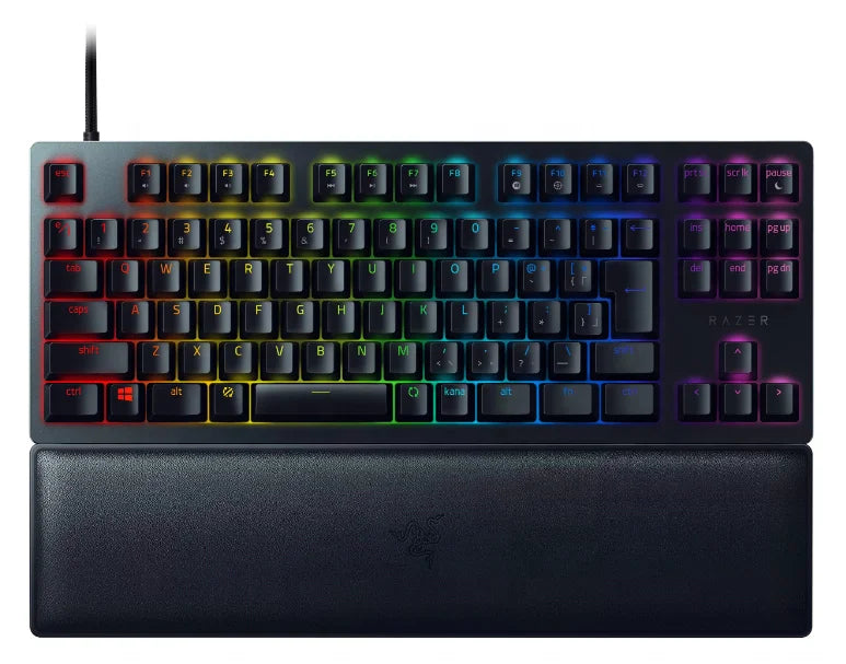 Razer Huntsman V2 Tenkeyless Edition 87-Key Mechanical RGB USB Waterproof Programmable Gaming Keyboard New for Desktop Use