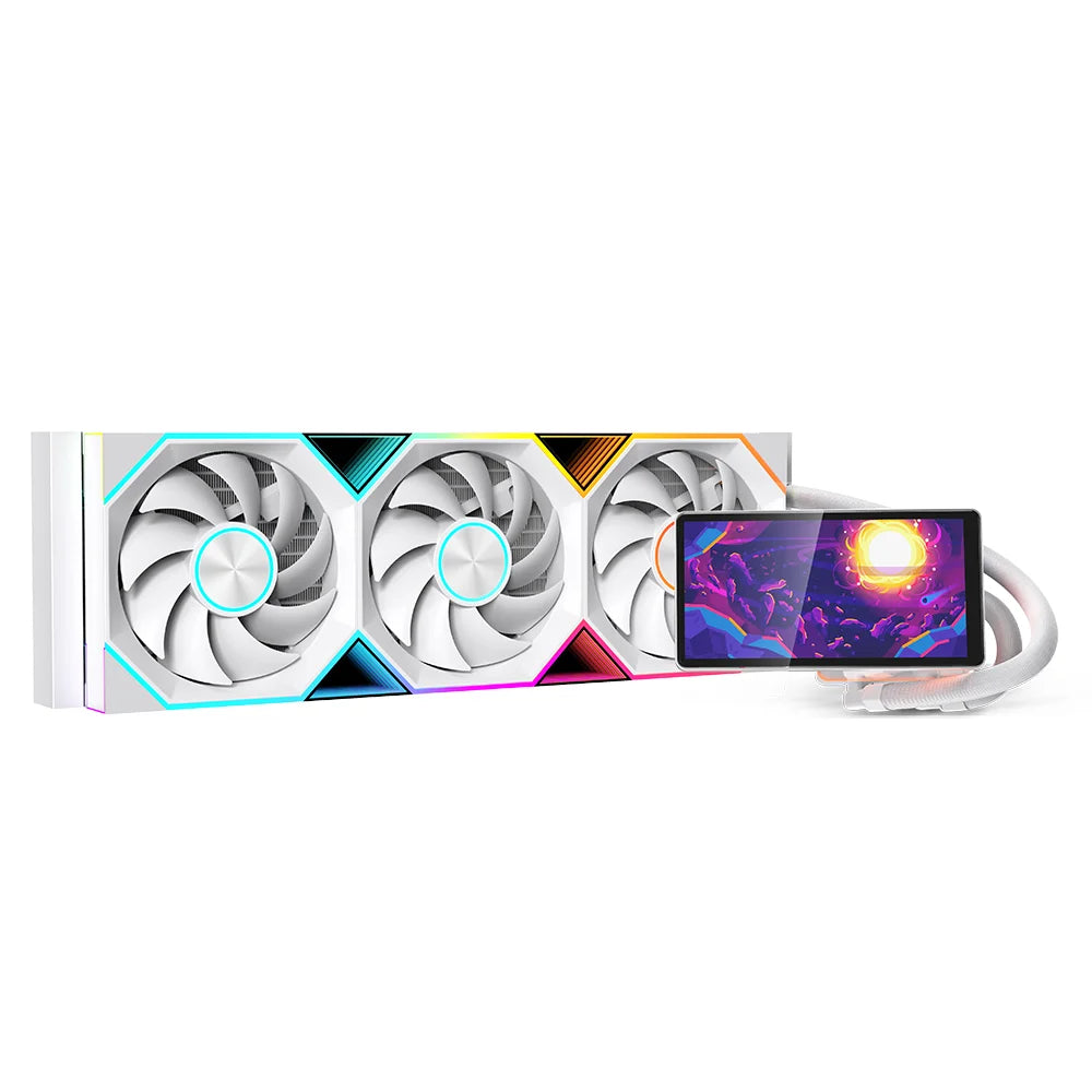 Jungle Leopard Pro Flow 360 ARGB All-In-One LCD SCREEN AIO LIQUID COOLE Water Cooling Radiator 5V3PIN ARGB Fan CPU Liquid Cooler