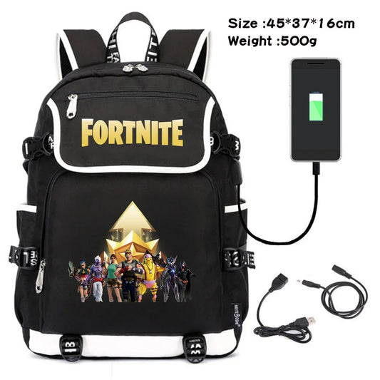 Fortnite Backpack for Girl Boy Student Teenager Rucksack Men Women Anime Cartoon Casual School Bags Travel Mochila Birthday Gift