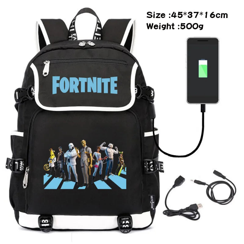 Fortnite Backpack for Girl Boy Student Teenager Rucksack Men Women Anime Cartoon Casual School Bags Travel Mochila Birthday Gift