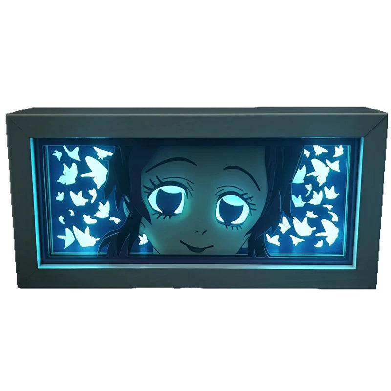 Demon Slayer Kimetsu no Yaiba 3D Light Box Led Anime Kamado Tanjirou light Cartoon colorful light box room bedroom night light