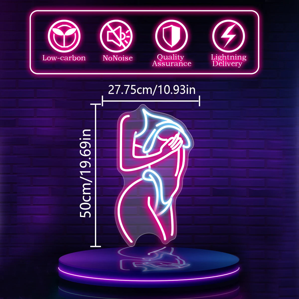 Custom ABS LED Neon Sign for Bikini Beauty for Home Mall Park Nightclub Bar Beach Party Lovers Room Company Application