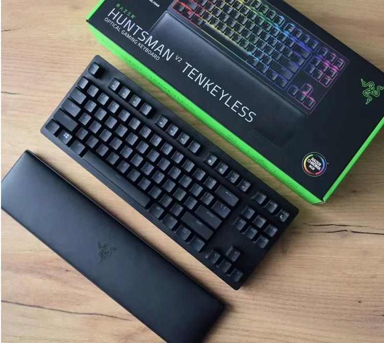 Razer Huntsman V2 Tenkeyless Edition 87-Key Mechanical RGB USB Waterproof Programmable Gaming Keyboard New for Desktop Use