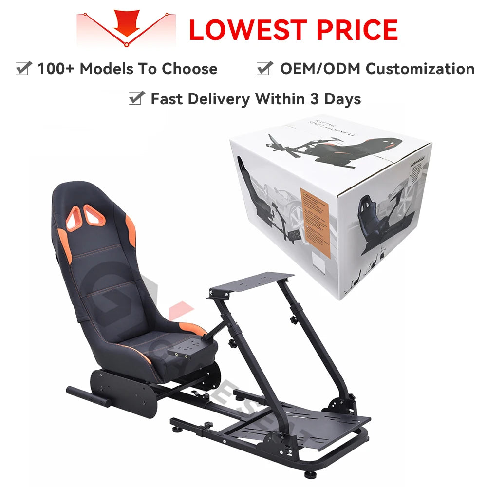 GY033 Hot Sell Racing Simulator Race Drift Car Gaming Racing Simulator Sim Cockpit for Logitech PC Playstation,Wii, Xbox