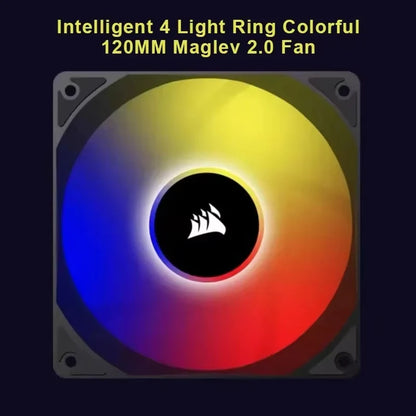 Corsair AC120 RGB Fan 5V ARGB High-performance 120mm PWM Cooling Fan Black/White Single Pack