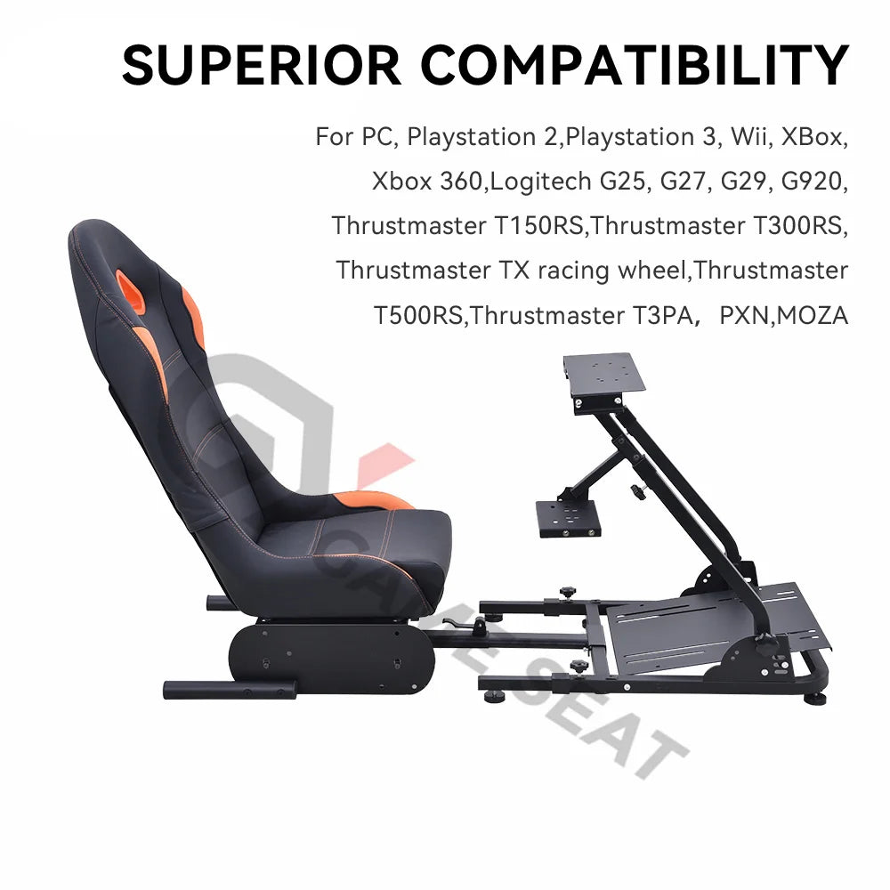 GY033 Hot Sell Racing Simulator Race Drift Car Gaming Racing Simulator Sim Cockpit for Logitech PC Playstation,Wii, Xbox