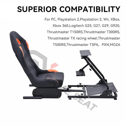 GY033 Hot Sell Racing Simulator Race Drift Car Gaming Racing Simulator Sim Cockpit for Logitech PC Playstation,Wii, Xbox