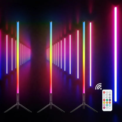 6 Sets TL-130Plus 4800mAh Battery Rgb Led Neon Tube Lights With Stand Bracket for DJ Dance Stage Party Events Both Lighting