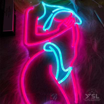 Custom ABS LED Neon Sign for Bikini Beauty for Home Mall Park Nightclub Bar Beach Party Lovers Room Company Application