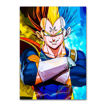 Dragon Ball Goku Van Gogh Starry Night Anime Oil Painting Poster Canvas Painting Dragon Ball Super Vegeta kid's Wall Painting