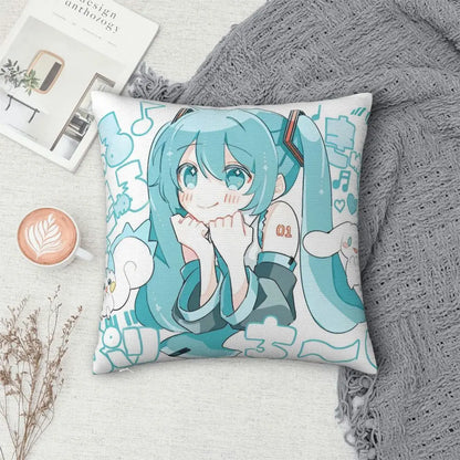 Cushion Covers Anime Hatsune Miku Pillow Case Awesome Decor Pillowcover for Living Room 40*40cm