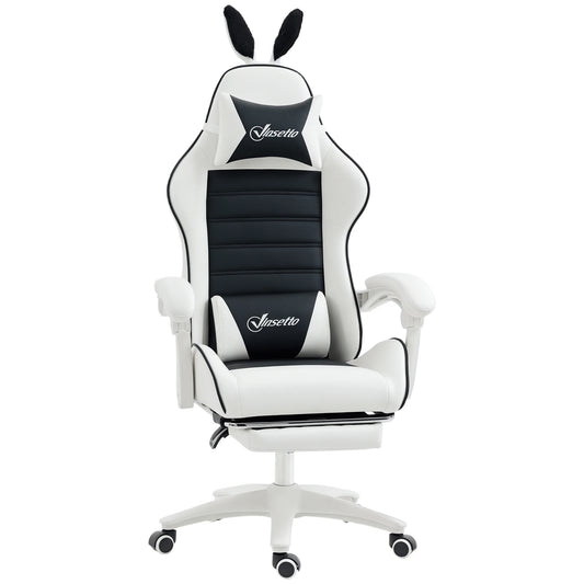 Vinsetto Pu Leather Swivel Gaming Chair with Adjustable Height 65X63X136-142Cm