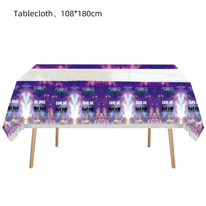 Hot Shooting Game Fortnition Birthday Decoration Disposable Tableware Plate Tablecloh Cup Baby Shower Boys Party Supplies and more