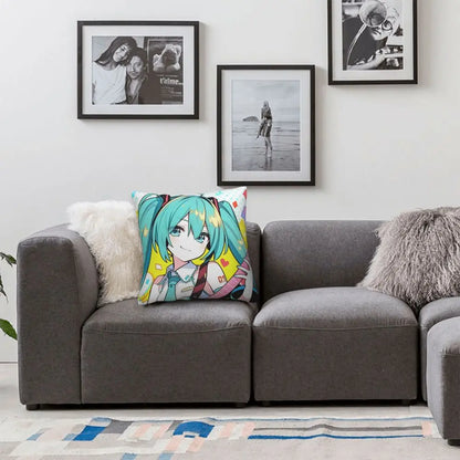 Cushion Covers Anime Hatsune Miku Pillow Case Awesome Decor Pillowcover for Living Room 40*40cm