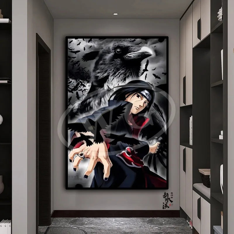 Naruto Anime Decoration Painting, Naruto Kakashi Uchiha Itachi Xiao Organization Poster, Home Entrance Hanging Painting
