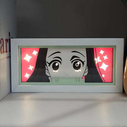 Demon Slayer Kimetsu no Yaiba 3D Light Box Led Anime Kamado Tanjirou light Cartoon colorful light box room bedroom night light