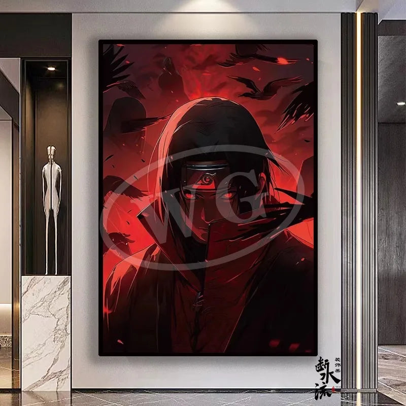 Naruto Anime Decoration Painting, Naruto Kakashi Uchiha Itachi Xiao Organization Poster, Home Entrance Hanging Painting