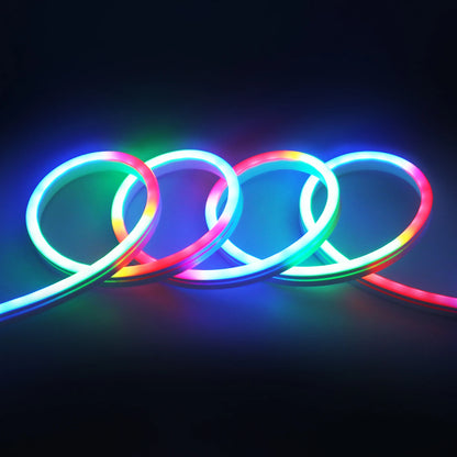TUYA WIFI RGBIC LED Neon Strip Lights with Bluetooth App Control Waterproof Music Sync Christmas Party Home Room Decor 1M-20M
