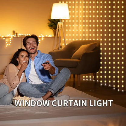 Smart RGB LED Curtain Light Music Synchronous DIY Text Animation Displays Christmas Party Decoration Interior Decor APP Control