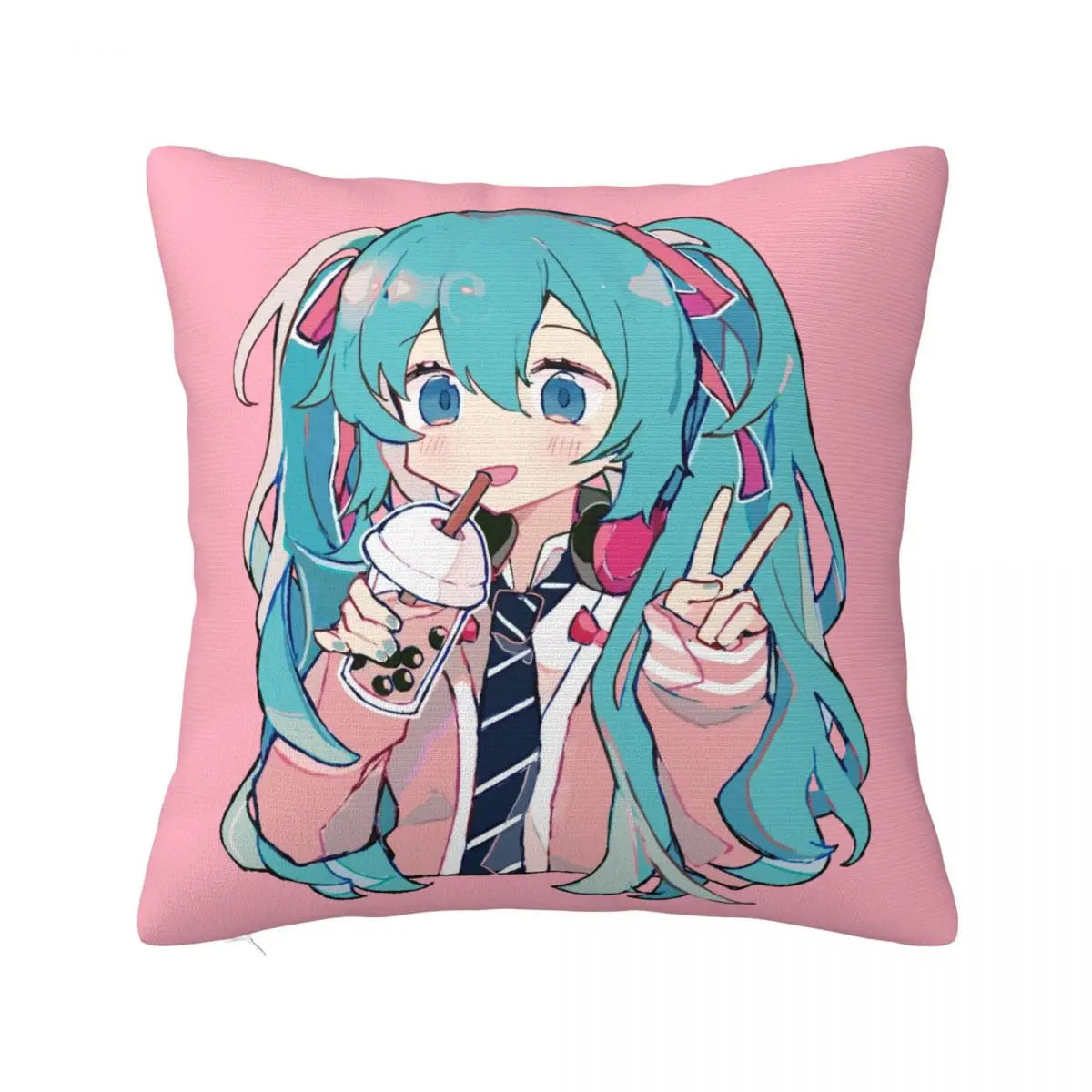 Cushion Covers Anime Hatsune Miku Pillow Case Awesome Decor Pillowcover for Living Room 40*40cm