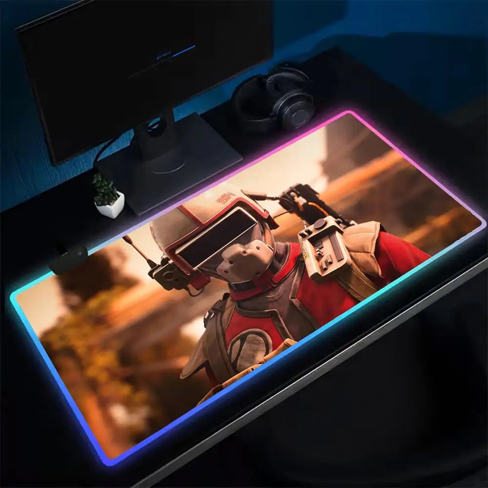 ARC Raiders Mouse Pad Anime Gaming Mouse Pad LED Table Pads Backlit Rubber Desktop XXL RGB Desk Mats