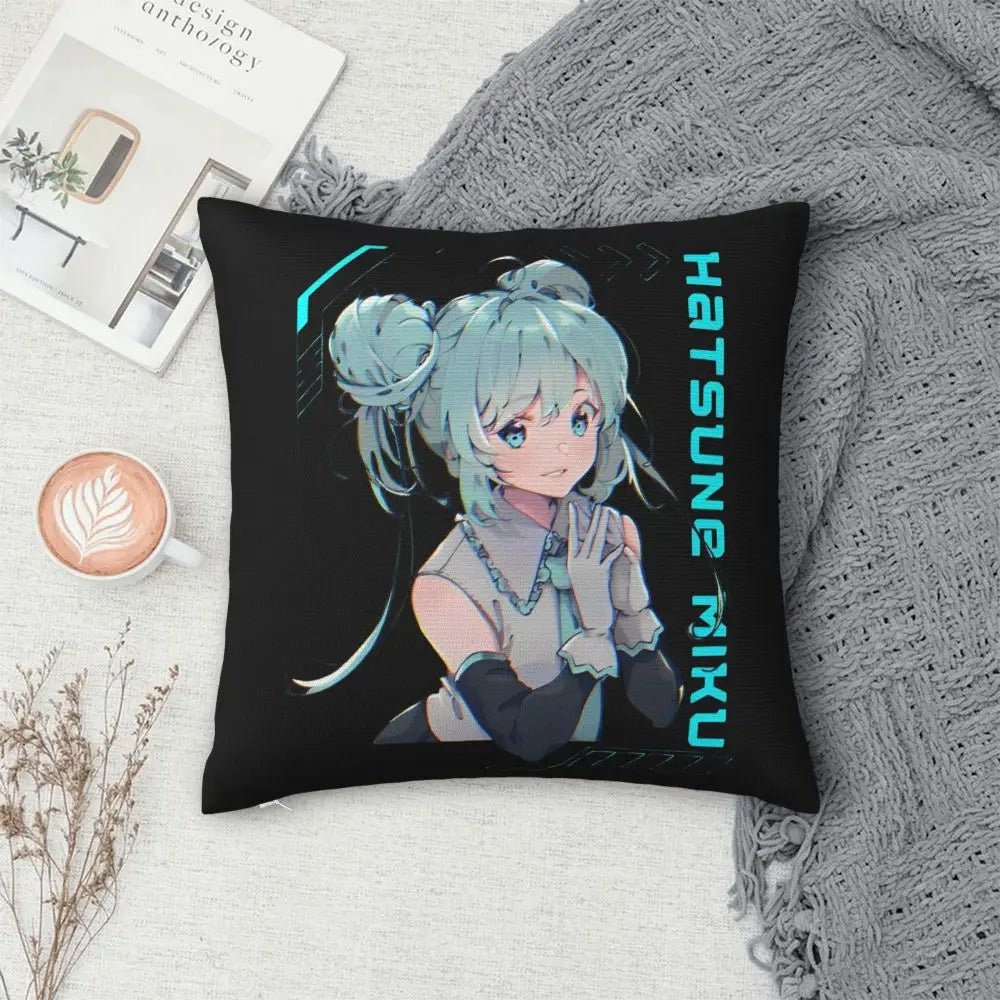 Cushion Covers Anime Hatsune Miku Pillow Case Awesome Decor Pillowcover for Living Room 40*40cm