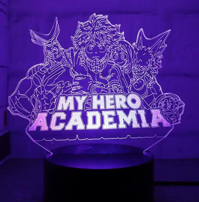 3d Led Night Light Anime My Hero Academia for Bedroom Decor Birthday Gift Manga Gadget My Hero Academia Katsuki Bakugo Lamp 3d