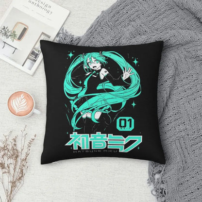 Cushion Covers Anime Hatsune Miku Pillow Case Awesome Decor Pillowcover for Living Room 40*40cm