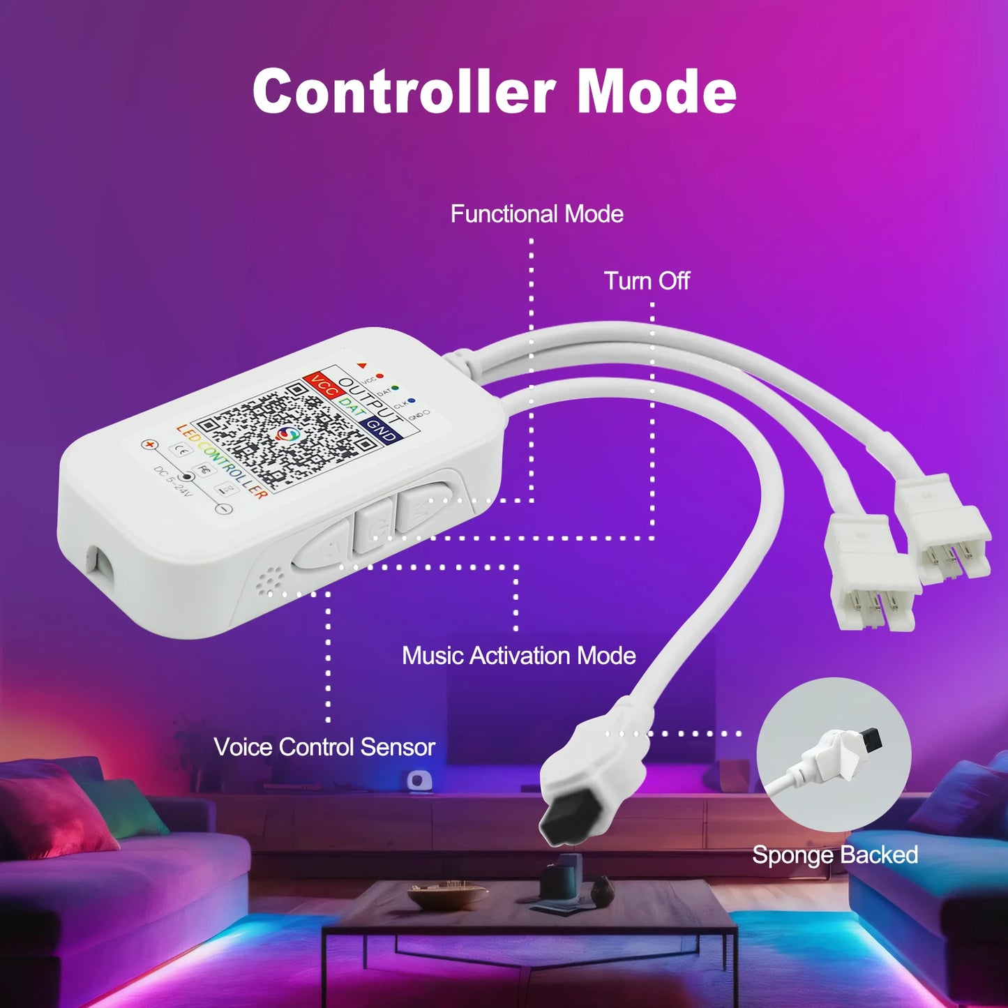 TUYA WIFI RGBIC LED Neon Strip Lights with Bluetooth App Control Waterproof Music Sync Christmas Party Home Room Decor 1M-20M