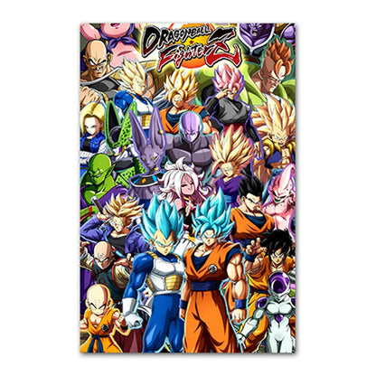 Dragon Ball Goku Van Gogh Starry Night Anime Oil Painting Poster Canvas Painting Dragon Ball Super Vegeta kid's Wall Painting