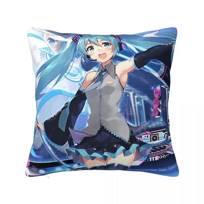 Cushion Covers Anime Hatsune Miku Pillow Case Awesome Decor Pillowcover for Living Room 40*40cm