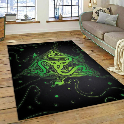 Razer Logo Game Snake Cartoon Customized Rug Carpet for Living Room Bedroom Decor,Non-slip Decoration for Sofa Doormat Gift Kid