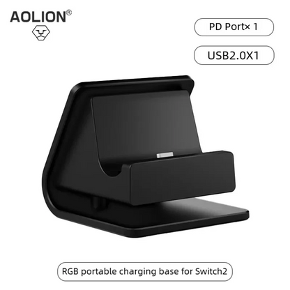 Charger Dock for Switch 2 Joycons Controller Portable Base RGB Charging Stand Station for Switch 2  Game Accessories
