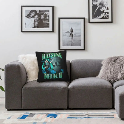 Cushion Covers Anime Hatsune Miku Pillow Case Awesome Decor Pillowcover for Living Room 40*40cm