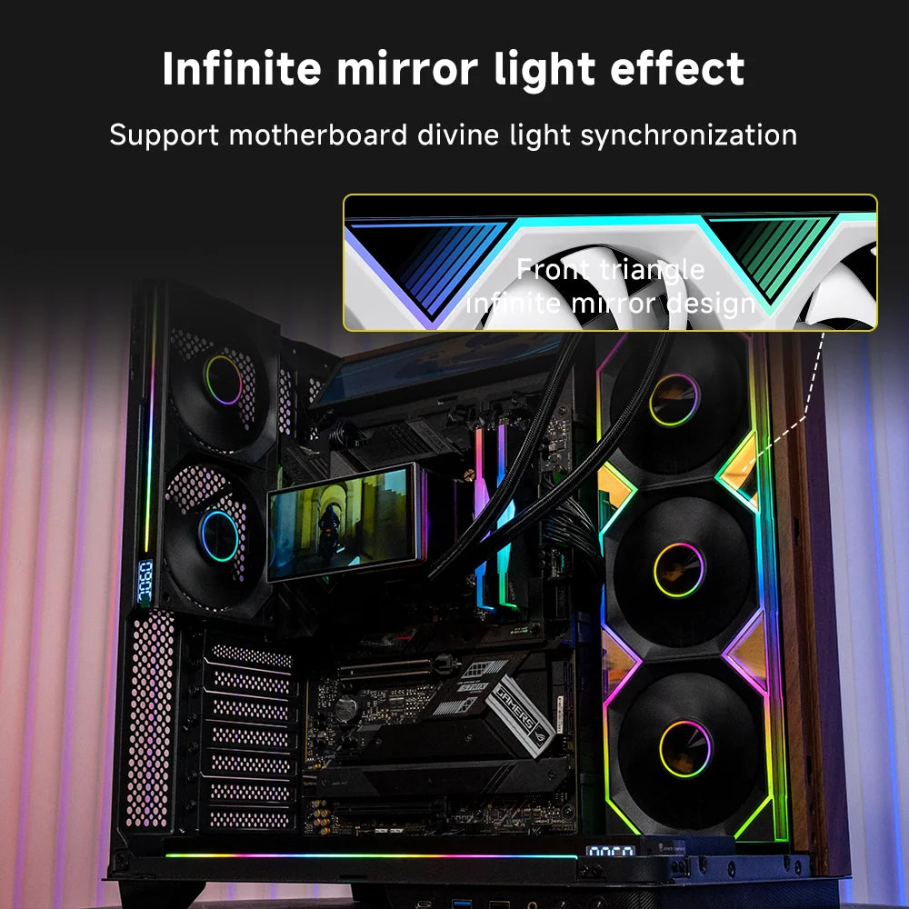 Jungle Leopard Pro Flow 360 ARGB All-In-One LCD SCREEN AIO LIQUID COOLE Water Cooling Radiator 5V3PIN ARGB Fan CPU Liquid Cooler