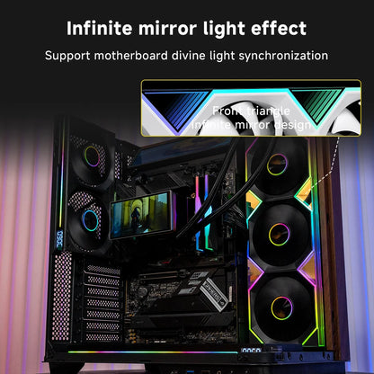 Jungle Leopard Pro Flow 360 ARGB All-In-One LCD SCREEN AIO LIQUID COOLE Water Cooling Radiator 5V3PIN ARGB Fan CPU Liquid Cooler
