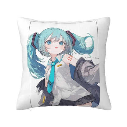Cushion Covers Anime Hatsune Miku Pillow Case Awesome Decor Pillowcover for Living Room 40*40cm