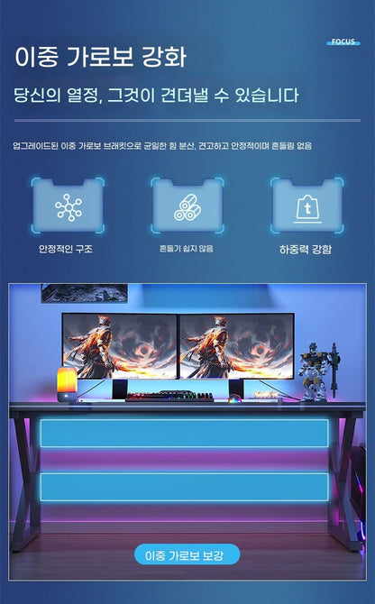Standing Computer Desk Home Office Gaming Study Laptop Table Steel Frame Escritorios Table Gaming Pc De Oficina Furniture