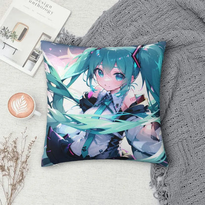 Cushion Covers Anime Hatsune Miku Pillow Case Awesome Decor Pillowcover for Living Room 40*40cm