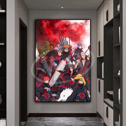 Naruto Anime Decoration Painting, Naruto Kakashi Uchiha Itachi Xiao Organization Poster, Home Entrance Hanging Painting