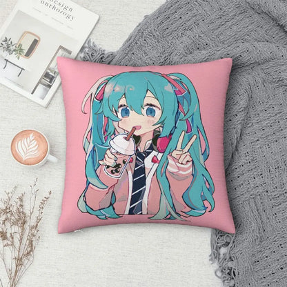 Cushion Covers Anime Hatsune Miku Pillow Case Awesome Decor Pillowcover for Living Room 40*40cm