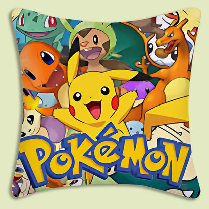 Cushion Covers  Anime P-Pokemon Pillow Covers Cartoon Sofa Decorative Home Double-sided Printing Short Plush Cute Cushion Cover