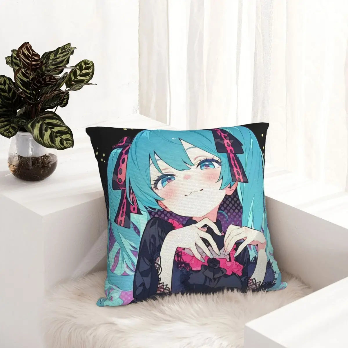 Cushion Covers Anime Hatsune Miku Pillow Case Awesome Decor Pillowcover for Living Room 40*40cm