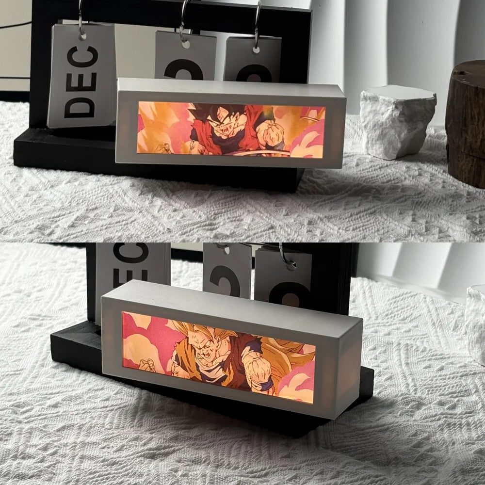 LED Classic Anime 3D  Lenticular Motion Anime Lightbox for Bedroom Decoration Lamp Anime Peripheral Friend Birthday Gifts