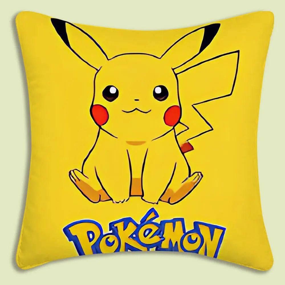 Cushion Covers  Anime P-Pokemon Pillow Covers Cartoon Sofa Decorative Home Double-sided Printing Short Plush Cute Cushion Cover