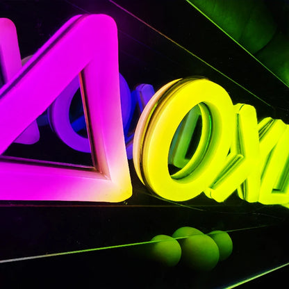 Neon Signs Lights, 3D LED Table Lamp, Colorful Thousand Layer Mirror Atmosphere Lighting,for E-sport,Bedroom,Birthday,Party Deco