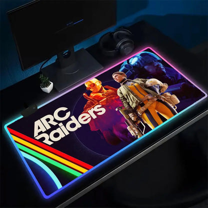 ARC Raiders Mouse Pad Anime Gaming Mouse Pad LED Table Pads Backlit Rubber Desktop XXL RGB Desk Mats