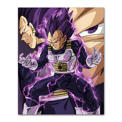 Dragon Ball Goku Van Gogh Starry Night Anime Oil Painting Poster Canvas Painting Dragon Ball Super Vegeta kid's Wall Painting
