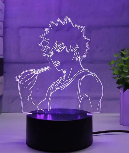 3d Led Night Light Anime My Hero Academia for Bedroom Decor Birthday Gift Manga Gadget My Hero Academia Katsuki Bakugo Lamp 3d
