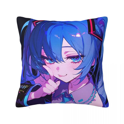Cushion Covers Anime Hatsune Miku Pillow Case Awesome Decor Pillowcover for Living Room 40*40cm